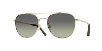 Das Bild zeigt die Oliver Peoples Sonnenbrille OV1346S 52452A in Gold gebürstet.